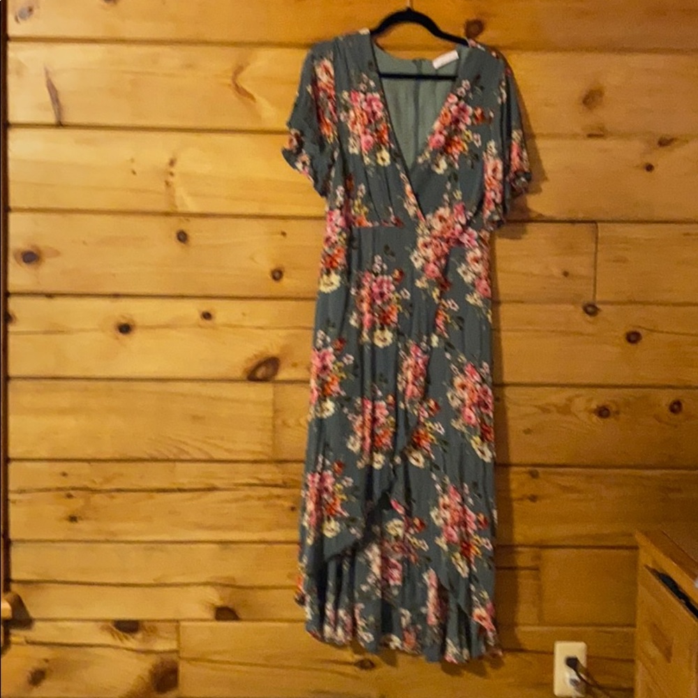 Floral high low dress